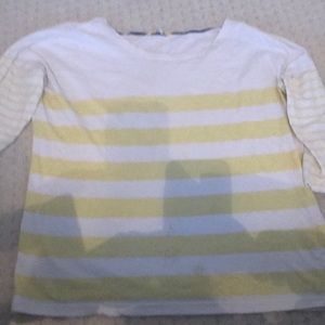 Yellow and white shirt